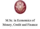 Economics of money, credit and finance - master sa 