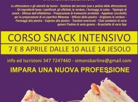 Corso snack, realizzazione snack caldi & freddi, utilizzo Piastra.